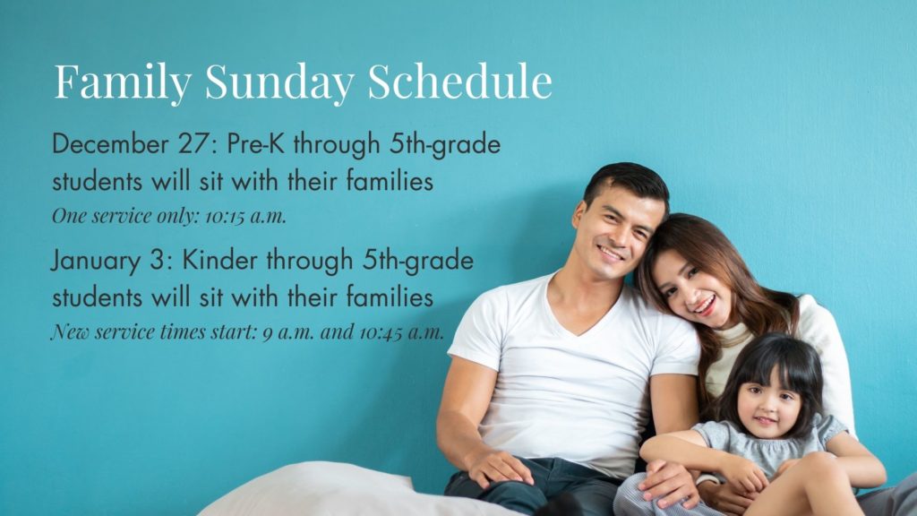Family Sunday Schedule